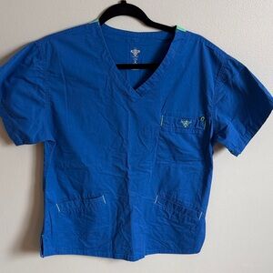 Med Couture Royal Blue Scrub Top
